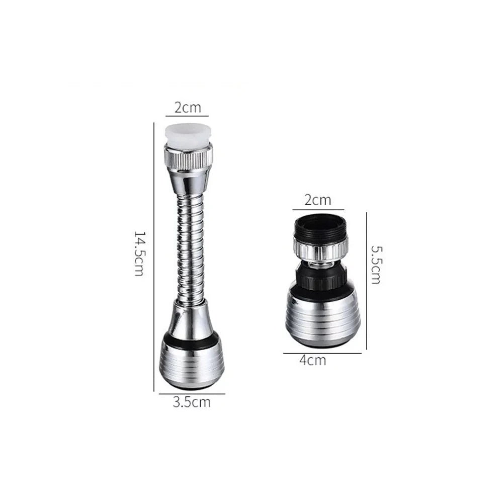 360 Degree Water Saving Nozzle Faucet Connector Swivel Kitchen Faucet Aerator Adjustable Dual Mode Sprayer Filter Diffuser