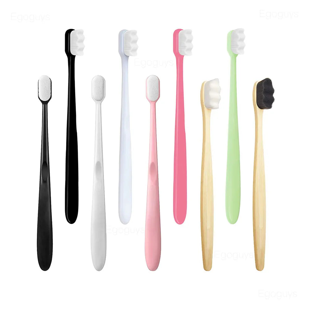 1PC Ultra-Fine Soft Bamboo Toothbrush Million Nano Bristle Tooth Brush Portable Travel Dental Oral Care Tool Teeth Deep Cleaning